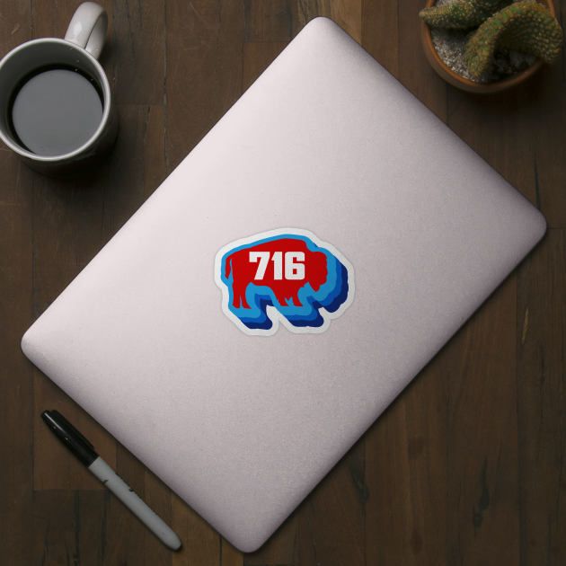 Buffalo 716 Buffalo New York WNY Retro Vintage Buffalo NY by PodDesignShop